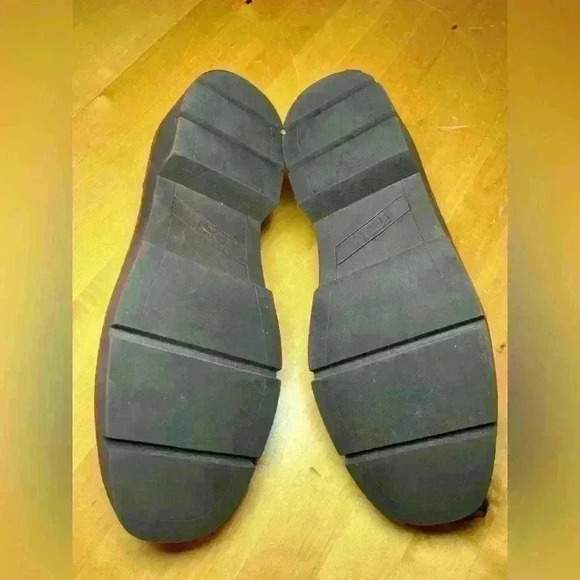 Chunky Platform Lug Sole Loafers Sz 7.5 Neutral Office Career Acadameia Y2K 90s - Picture 10 of 13